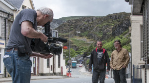 David Grubin films Dewi Prysor and Bob Holman in Blaenau Ffestiniog