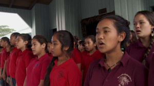 Children in the Nawahi Hawaiian Immersion School